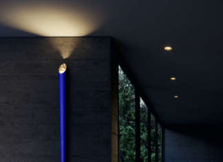 Cono W, elegante scultura di luce