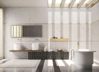 Ambiente bagno Arbi, tra materia e funzione