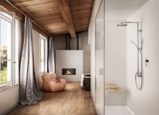 Set doccia “for all” con la seduta Bamboo