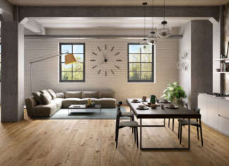 Il legno per un open space industrial chic