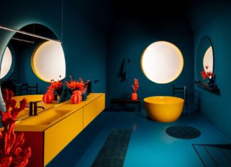 Ambiente bagno color block