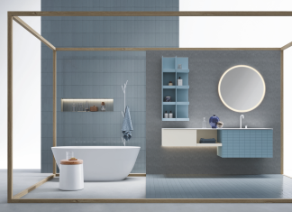 Design circolare per Bloom, avvolgente vasca freestanding rotonda