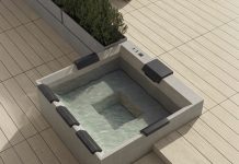 La nuova minipiscina idromassaggio in gres porcellanato