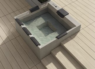 La nuova minipiscina idromassaggio in gres porcellanato
