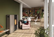 Scarlet: stufa compatta che arreda