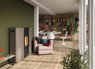 Scarlet: stufa compatta che arreda