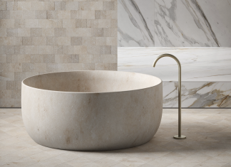La vasca in Pietra di Vicenza rotonda come una bolla