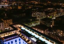 Una piscina sospesa sui tetti di Firenze