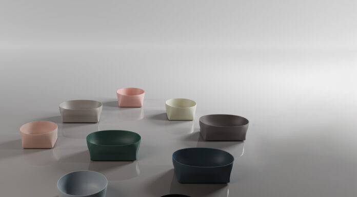 Un lavabo che dà forma all’equilibrio