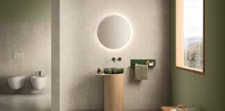 Il bagno prende forma tra geometrie morbide, materia e personalizzazione