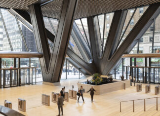 Travertino per la nuova sede JPMorganChase by Foster + Partners