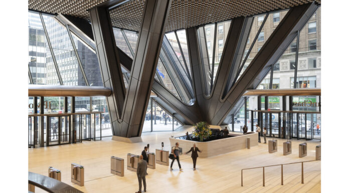 Travertino per la nuova sede JPMorganChase by Foster + Partners