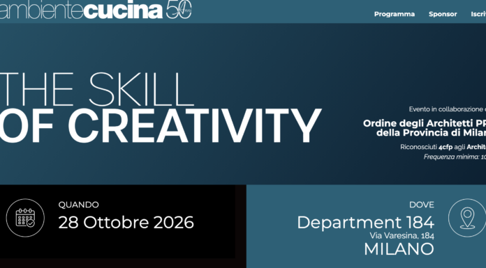 The Skill of Creativity: il 28 ottobre si celebra Ambiente Cucina