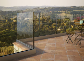 Sistema in alluminio per parapetti in vetro EPD verified logli saint gobain - defender