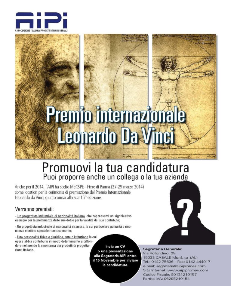 Promuovi la tua candidatura! Premio Leonardo Da Vinci 2014