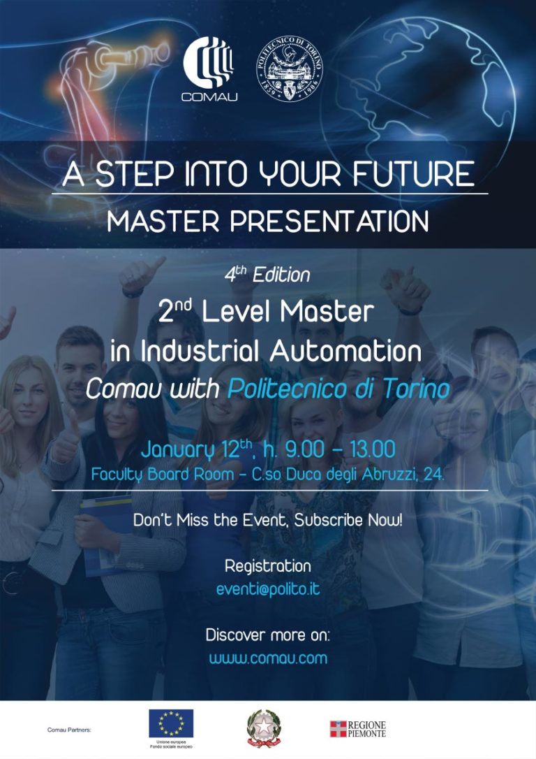 Comau e Politecnico di Torino insieme per formare i manager del domani nel settore dell’automazione industriale