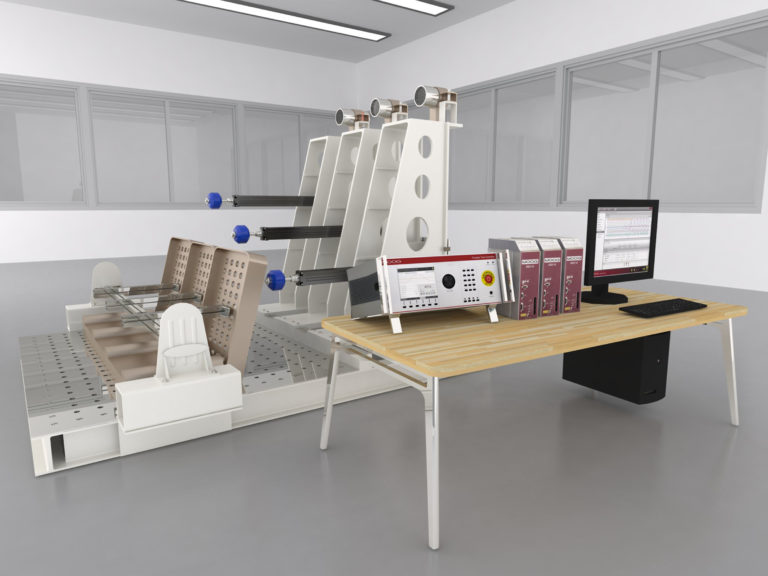 Sistema di prova Moog per sedili per auto