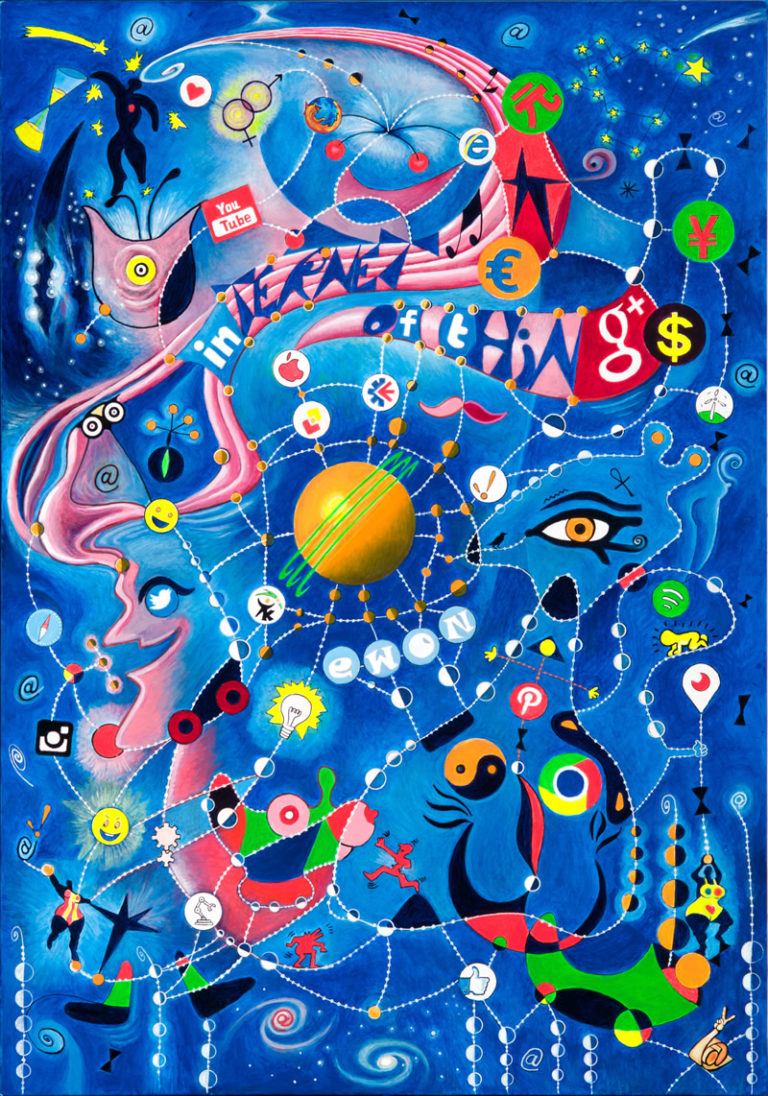 Una rappresentazione artistica dell’IoT.