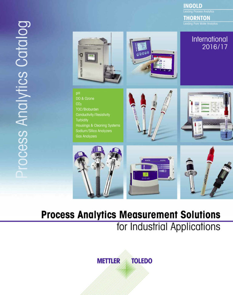 Nuovo catalogo Mettler Toledo per l’analitica di processo