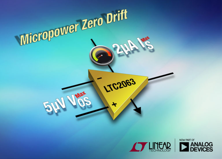 LTC2063, un amplificatore operazionale a risparmio energetico