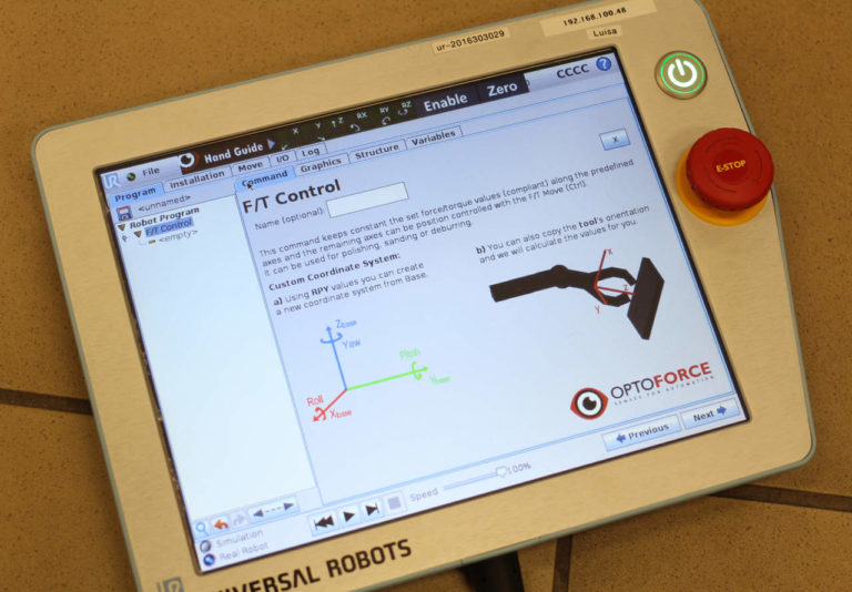 OptoForce introduce il software 3.0 e 3.1 per Universal Robots
