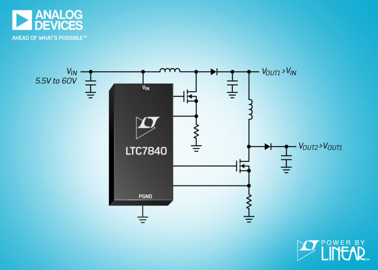 Nuovo controllore boost duale a 2 fasi, da Analog Devices