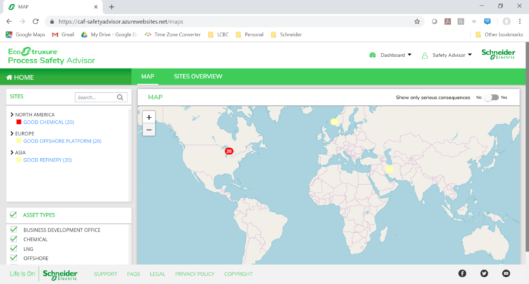 Processo in sicurezza con EcoStruxure Process Safety Advisor
