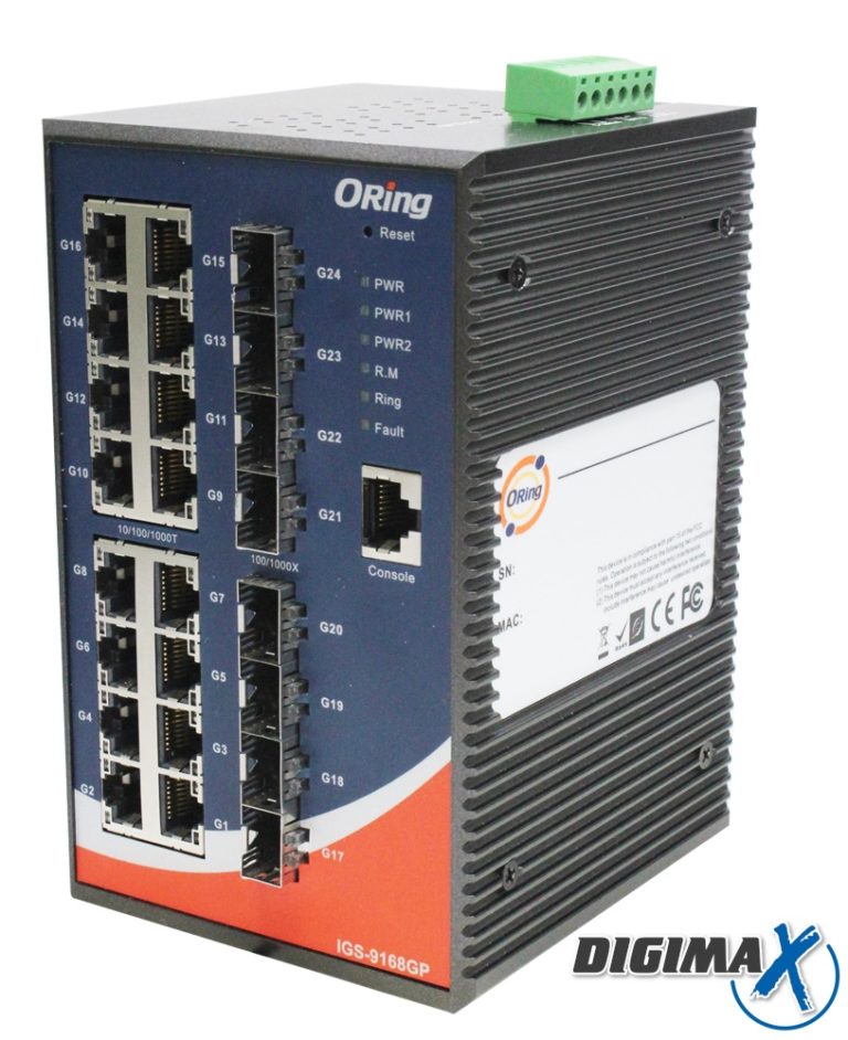 Switch Oring IGS-9168GP: concepito per l’automazione industriale e robotica