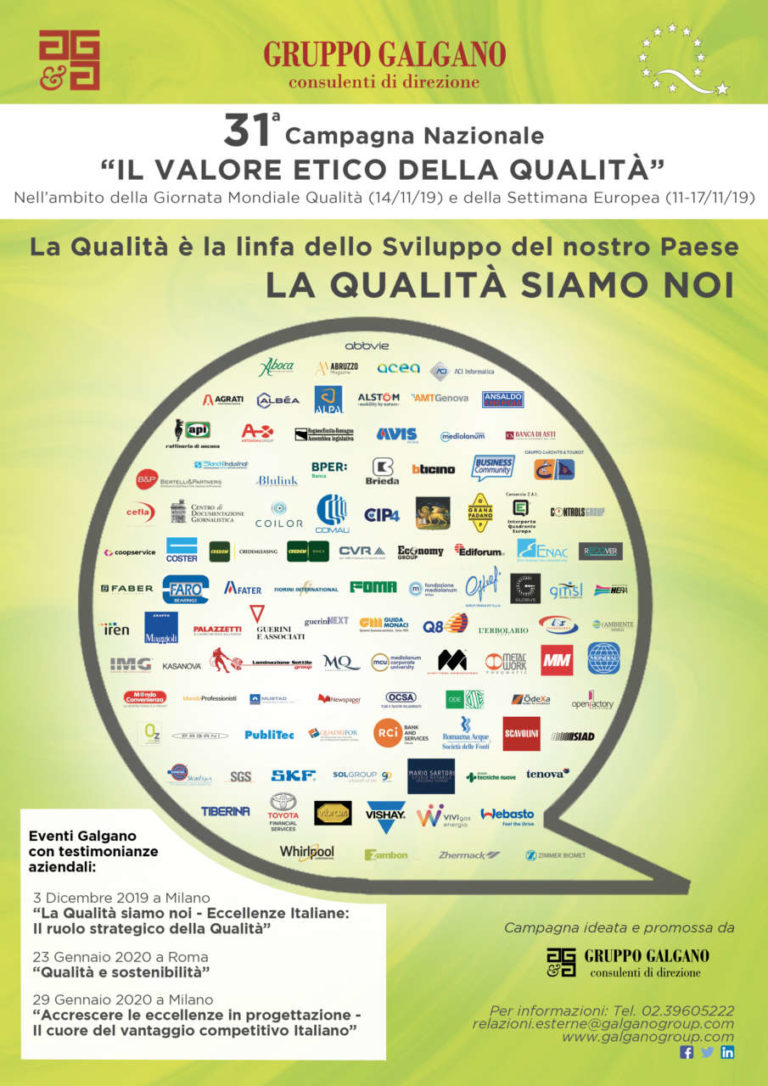 Parte la Campagna Nazionale sul Valore Etico della Qualità, by Gruppo Galgano