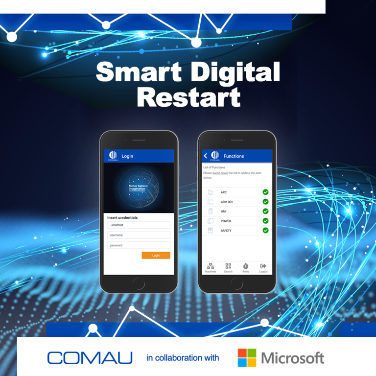 Comau lancia l’iniziativa “Smart Digital Restart” in collaborazione con Microsoft Italia
