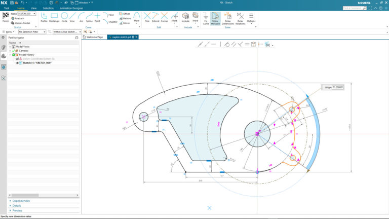 NX Sketch, lo sketching CAD con l’Intelligenza Artificiale