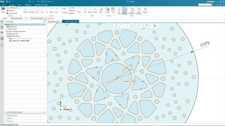 NX Sketch rivoluziona lo sketching CAD con l’Intelligenza Artificiale
