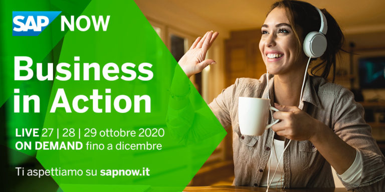 Sap Now 2020 è Business in Action, dal 27 al 29 ottobre