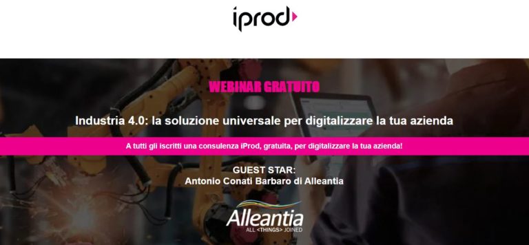 Alleantia e iProd: la soluzione universale per digitalizzare l’azienda