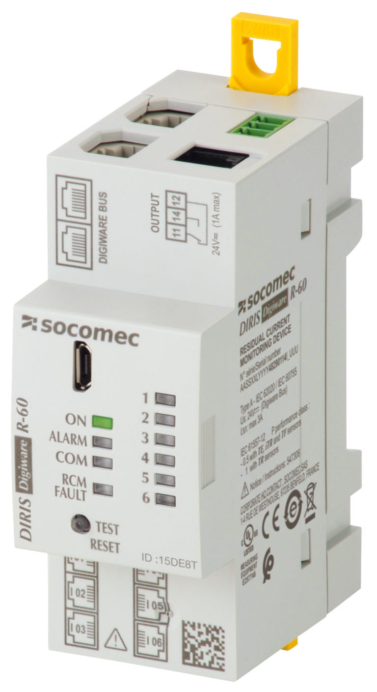 DIRIS Digiware R-60, un modulo dedicato al monitoraggio della corrente residua