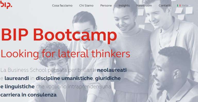 Giovani talenti: al via la terza edizione del BIP Bootcamp