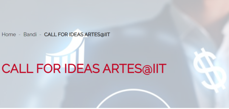 Prorogata la scadenza del bando Call for Ideas Artes@IIT