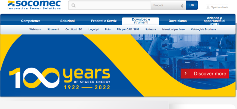 Socomec festeggia 100 anni di attività