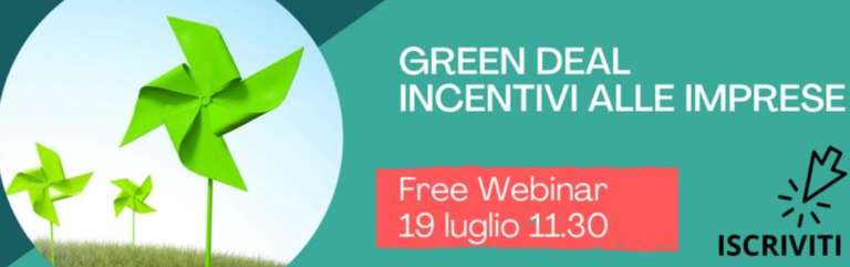 Webinar: Green Deal, incentivi e strumenti per le imprese