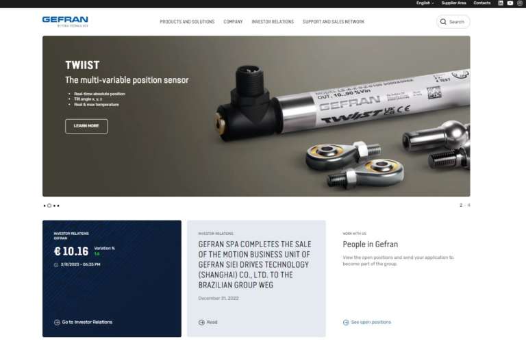 Gefran presenta il nuovo sito web