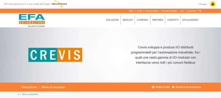 Moduli I/O programmabili: Efa Automazione rinnova l’accordo con Crevis