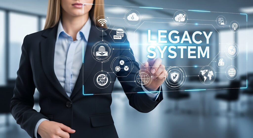 Business woman con Sistemi ERP legacy: limiti e quando sostituirli