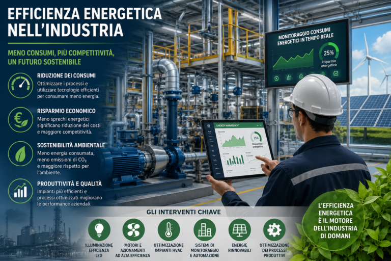 Efficienza energetica: più investimenti nell’industria, software e automazione al centro della transizione