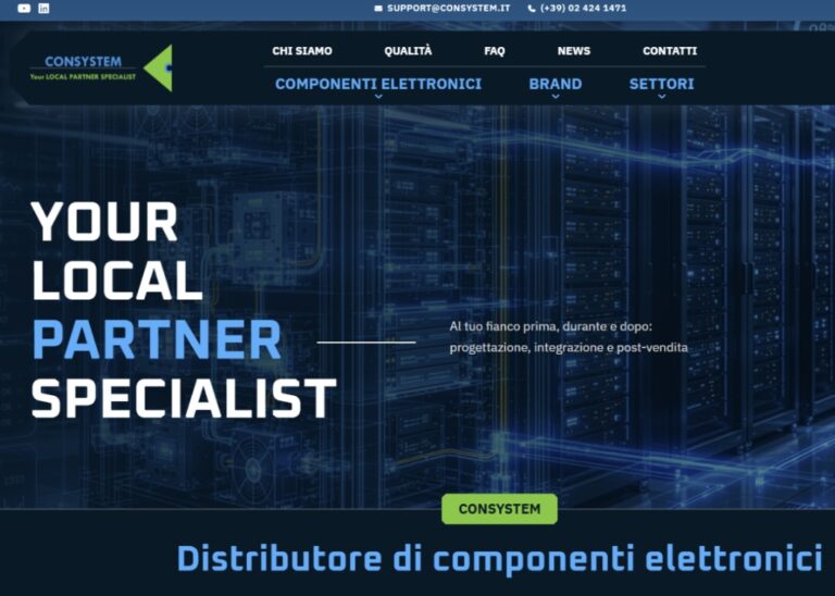 Nuovo sito web aziendale per Consystem