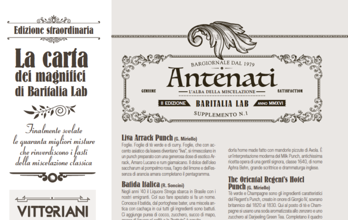 La cocktail list di Baritalia La cocktail list di Baritalia
