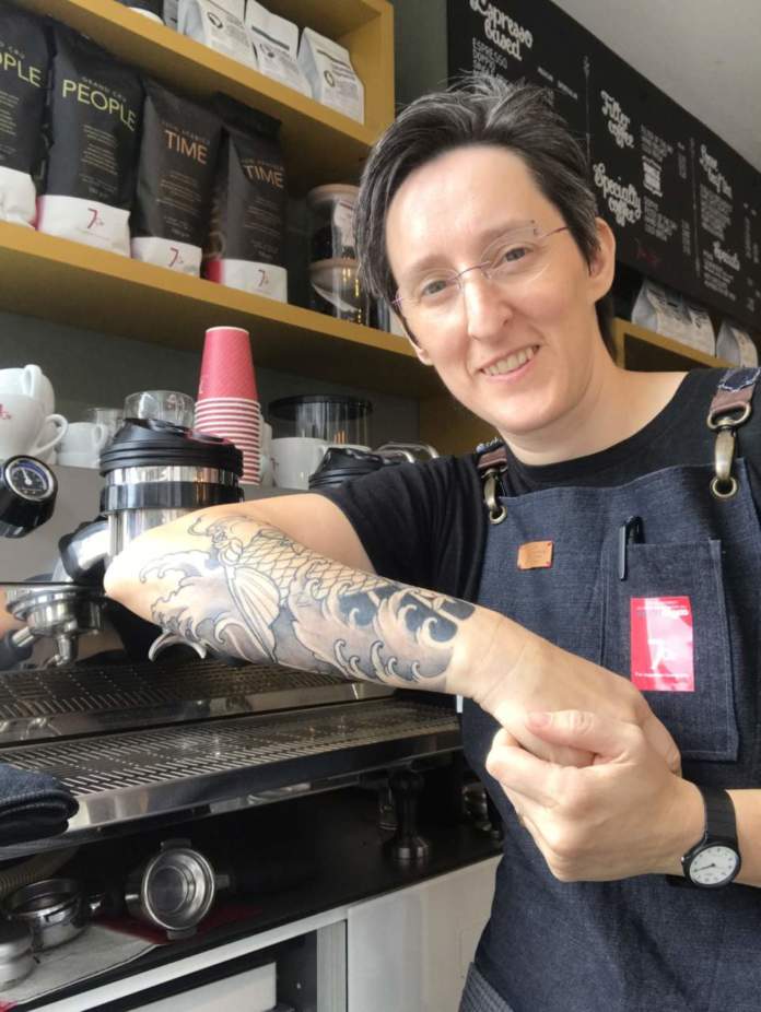 Marzia Viotti nel locale londinese