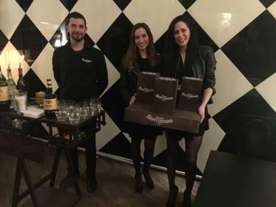 Bartender e hostess alla serata party Montenegro al Milord di Milano