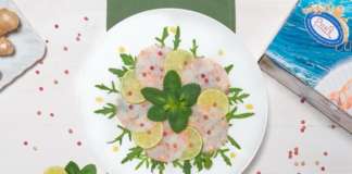 Carpaccio di Mazzancolle al Mojito