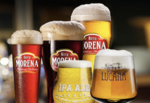 Alcune specialità Birra Morena nei calici