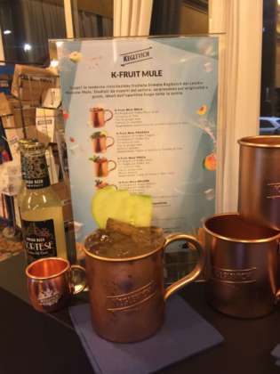 Menù da banco Cocktail K-Fruit Mule con Tonica Cortese